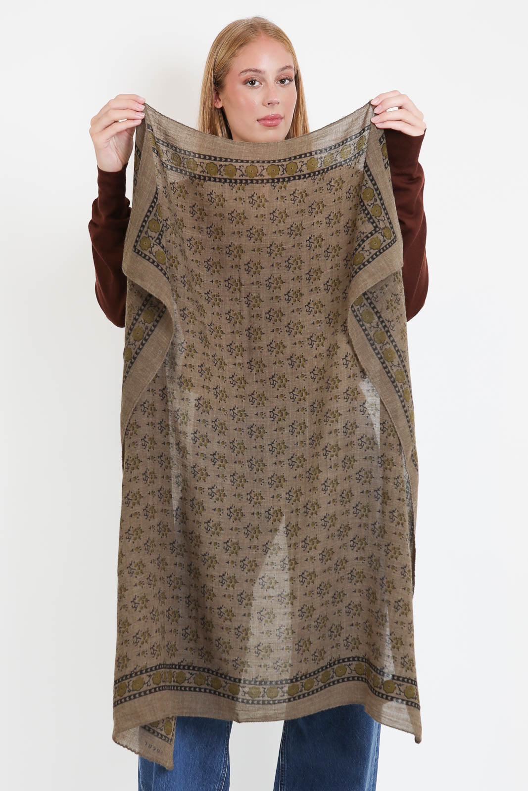 Soeur, Schal Dclassiq in Beige Chine/Kaki