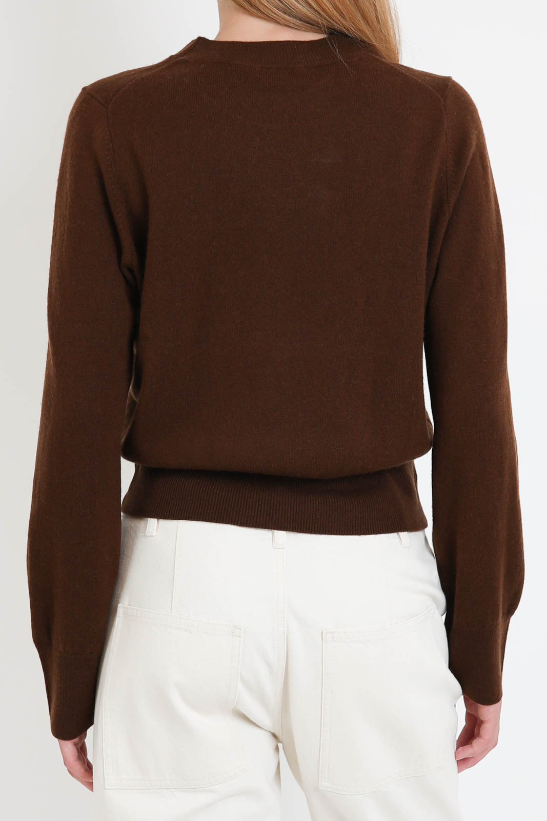 Zenggi, Pullover Cash Blend Round Neck in Maple