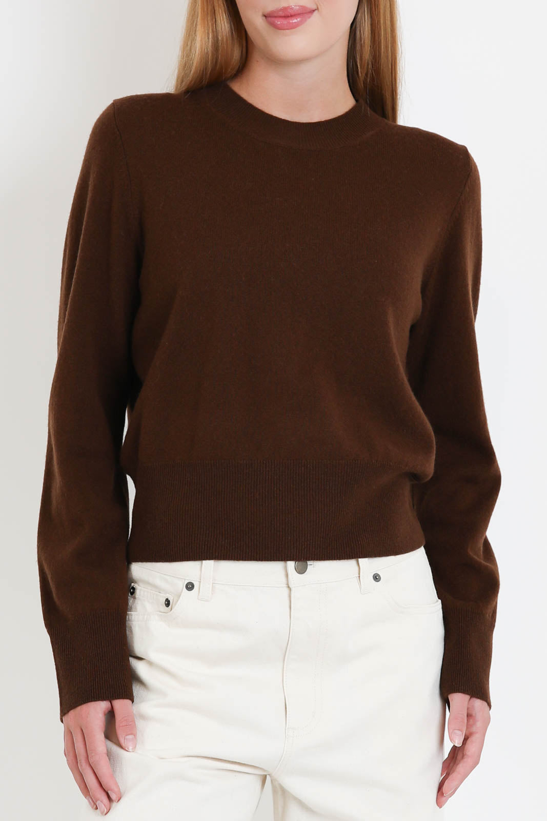 Zenggi, Pullover Cash Blend Round Neck in Maple