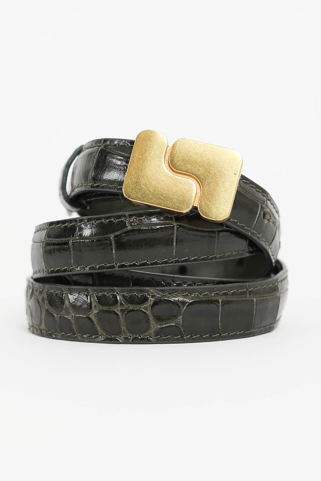 Soeur, Ninon Mini Belt in Vert Olive
