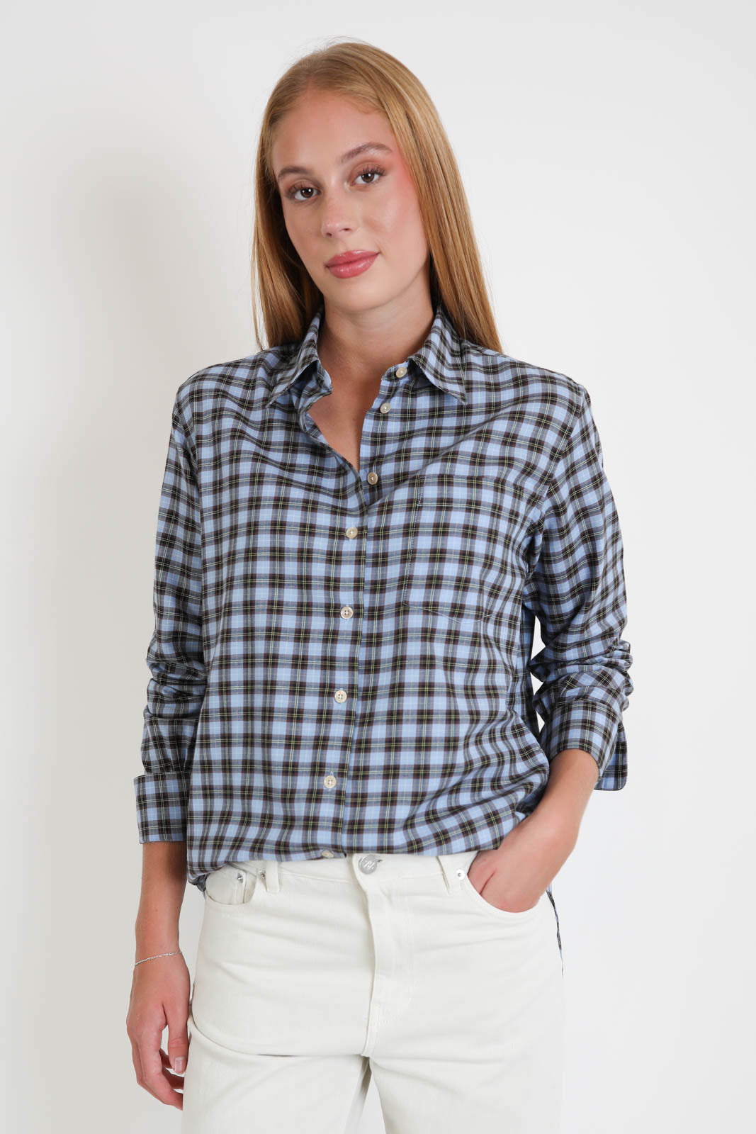 Laurence Bras, Bluse Babille in Blue Checks