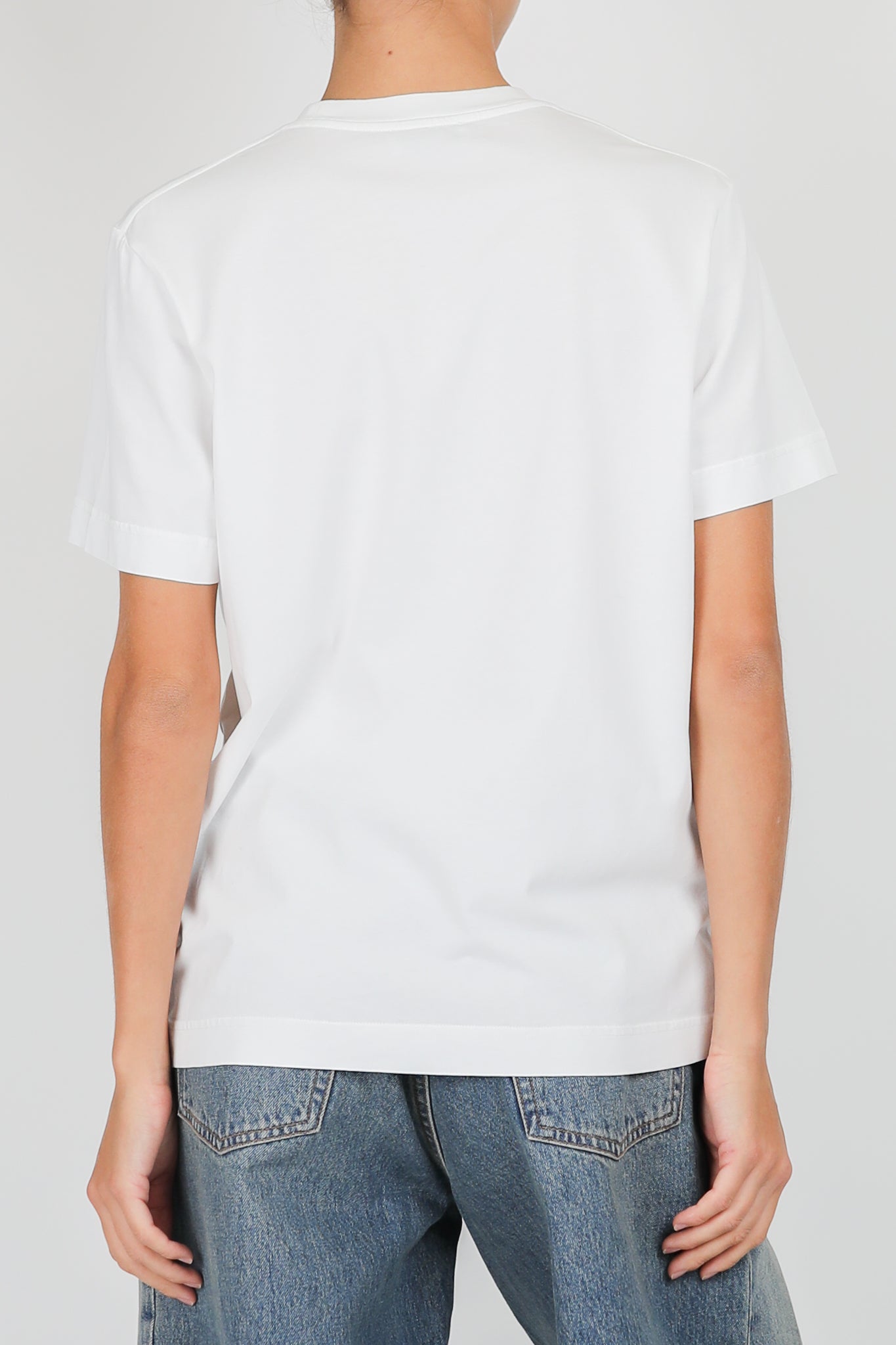 T-Shirt aus Baumwolle in Weiss