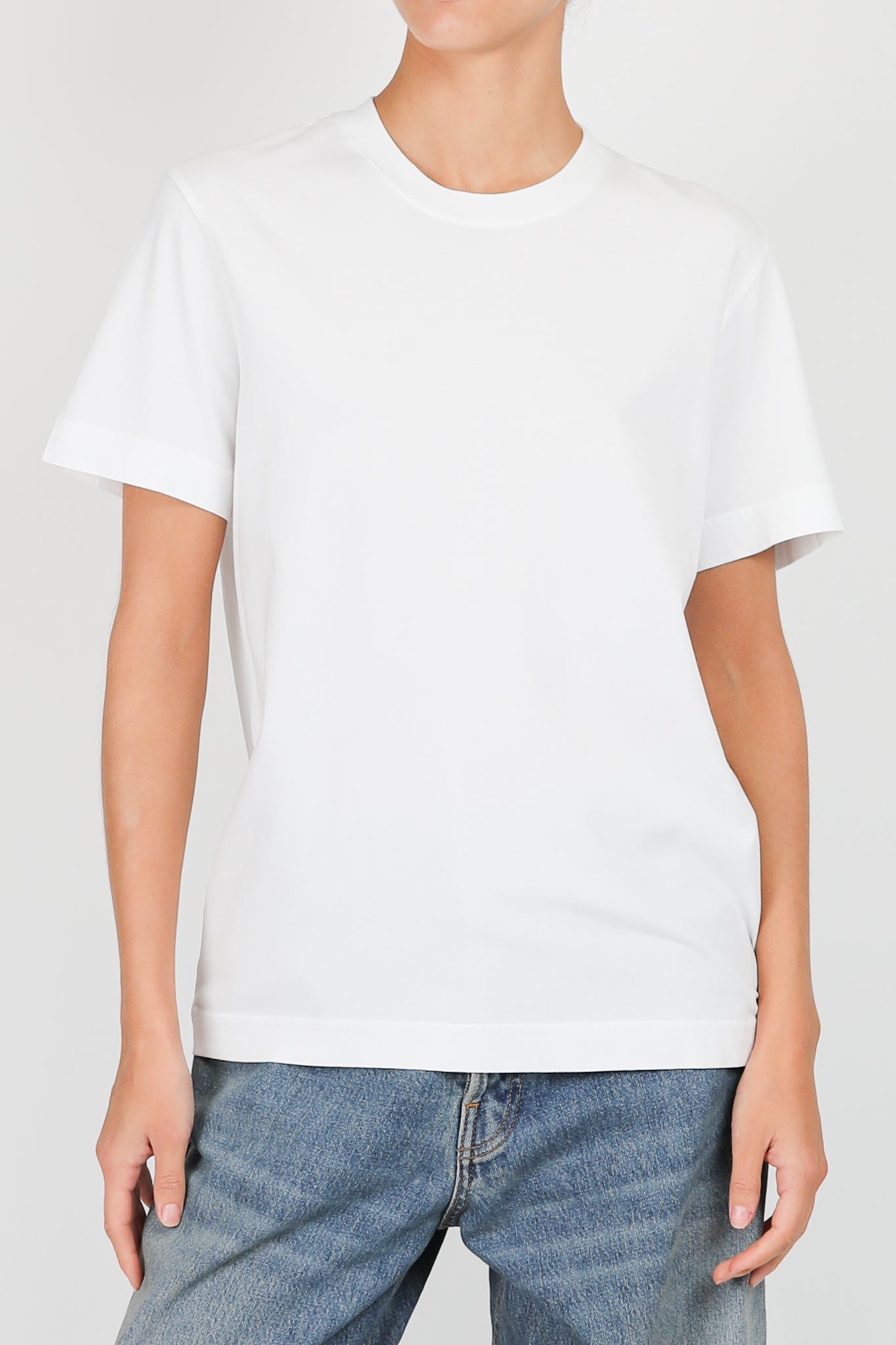 T-Shirt aus Baumwolle in Weiss