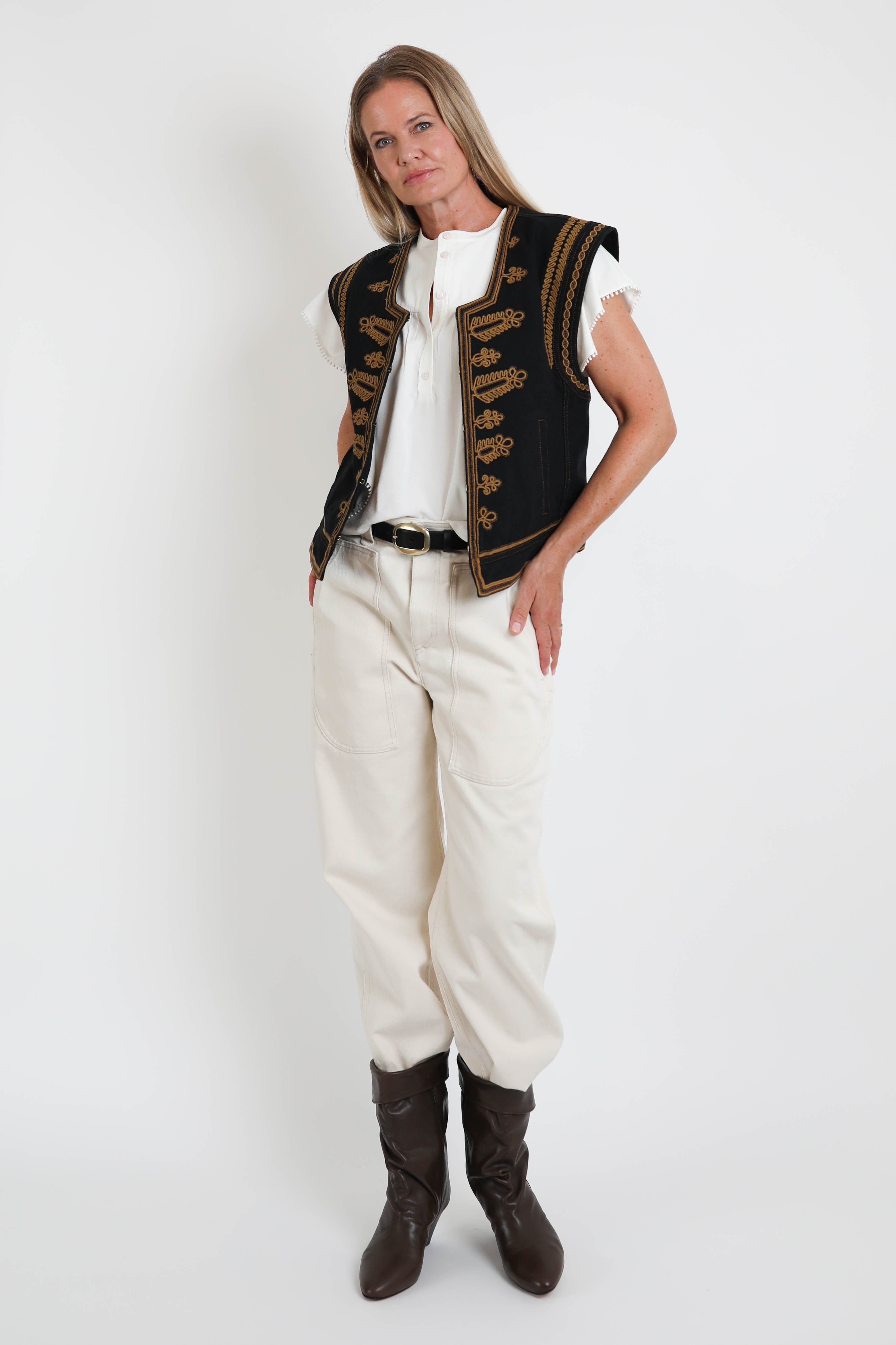 Isabel Marant & Marant Étoile, Gilet Edmee in Schwarz