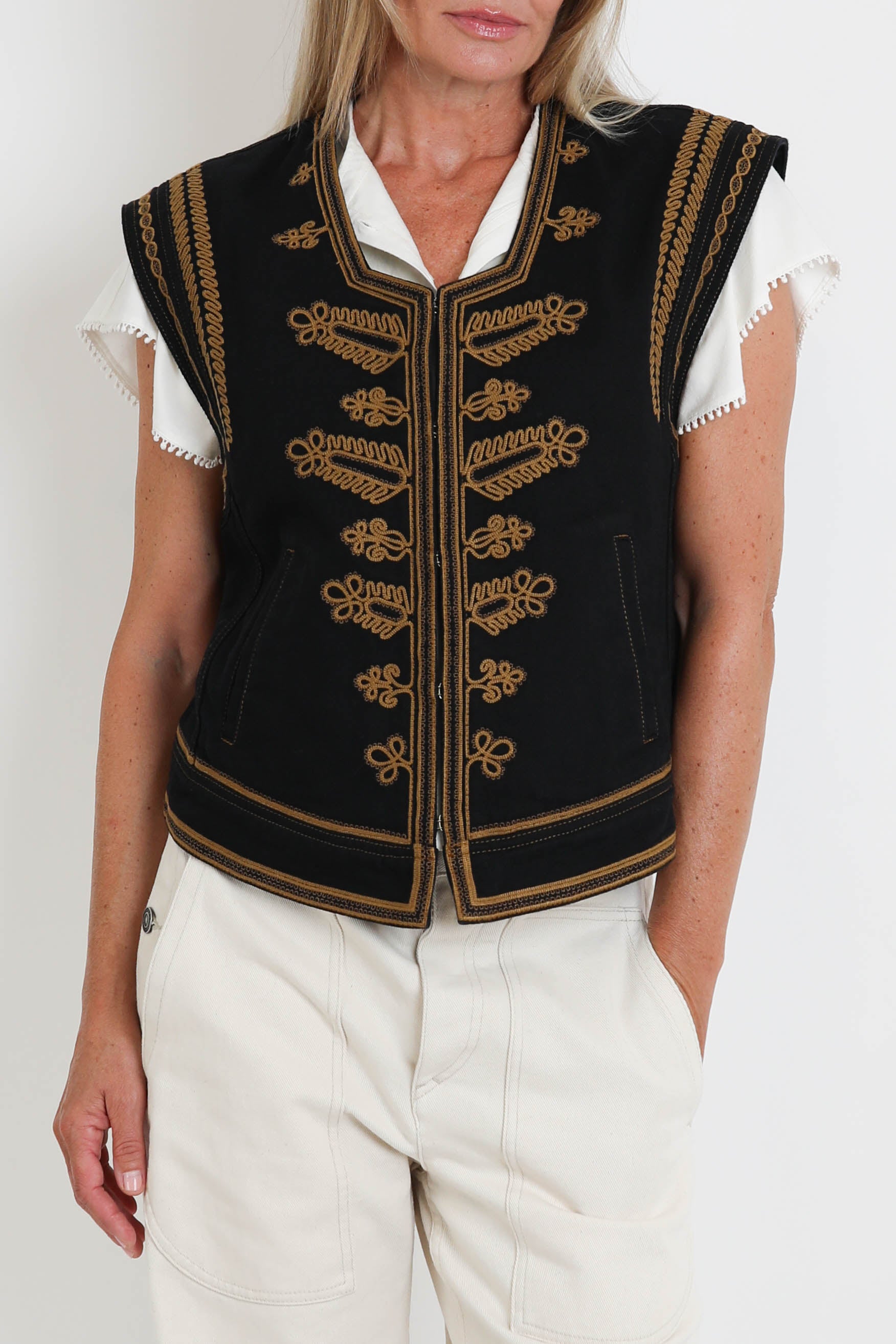 Isabel Marant & Marant Étoile, Gilet Edmee in Schwarz