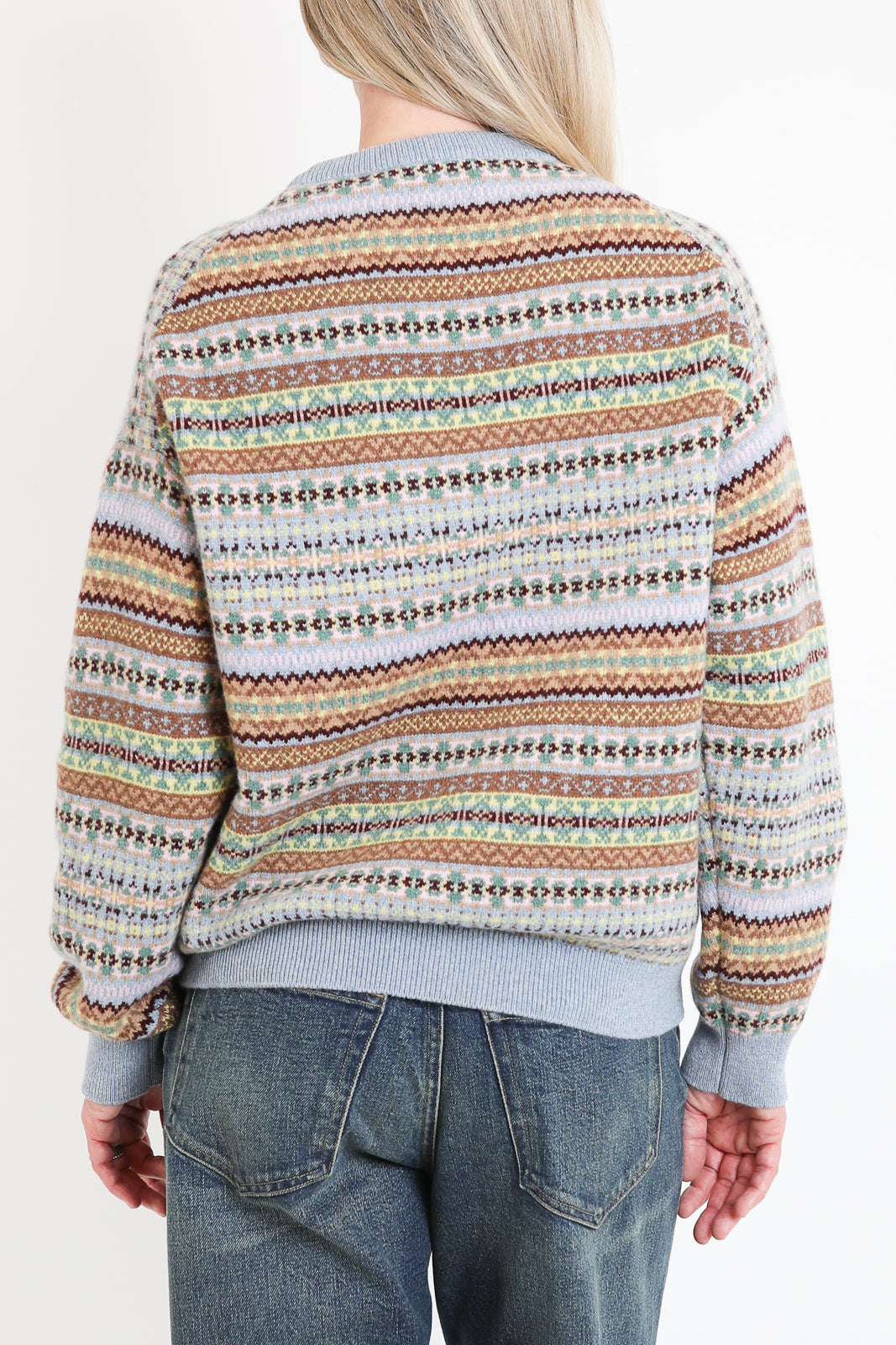 &Daughter, Pullover Lome Fairisle Crewneck in Vintage Multi