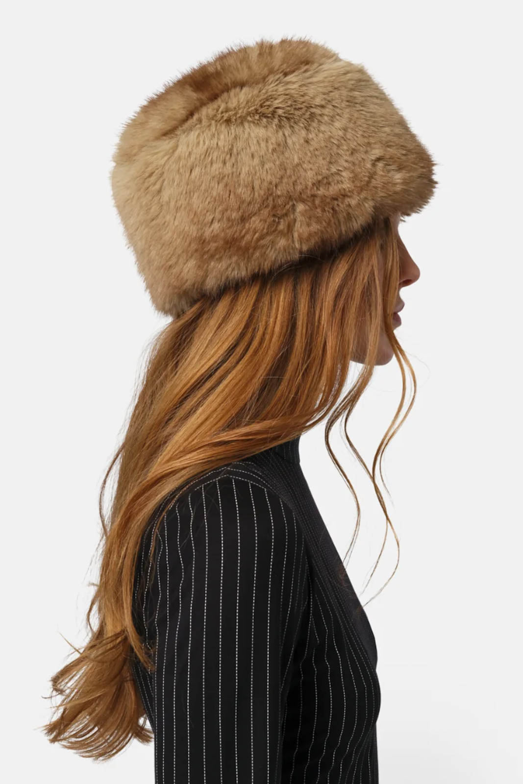 Apparis, Hut Margot Mink Pillbox in Blonde Mink