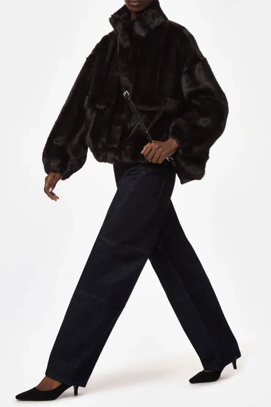 Apparis, Jacke/Bomber Iris Shaved Mink in Noir Multi