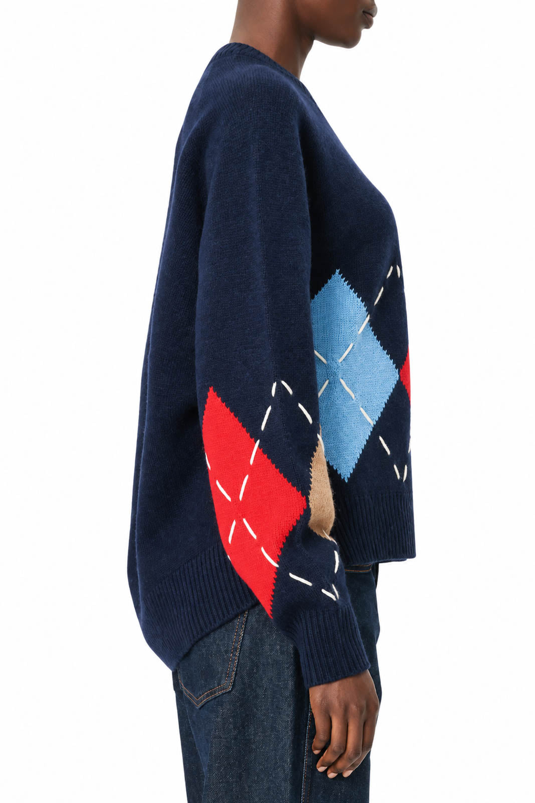 Arch4, Pullover Sloane in Navy Argyle
