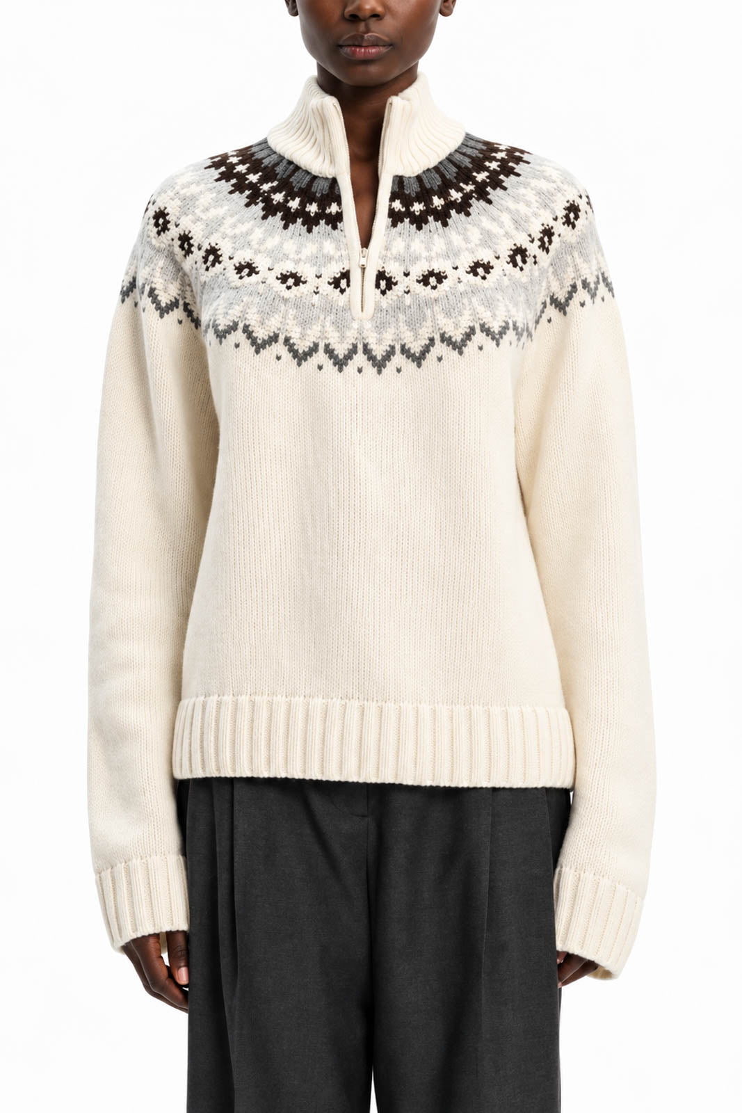 Arch4, « Pullover » de Saint-Gervais, motif Fair Isle « Snow White »