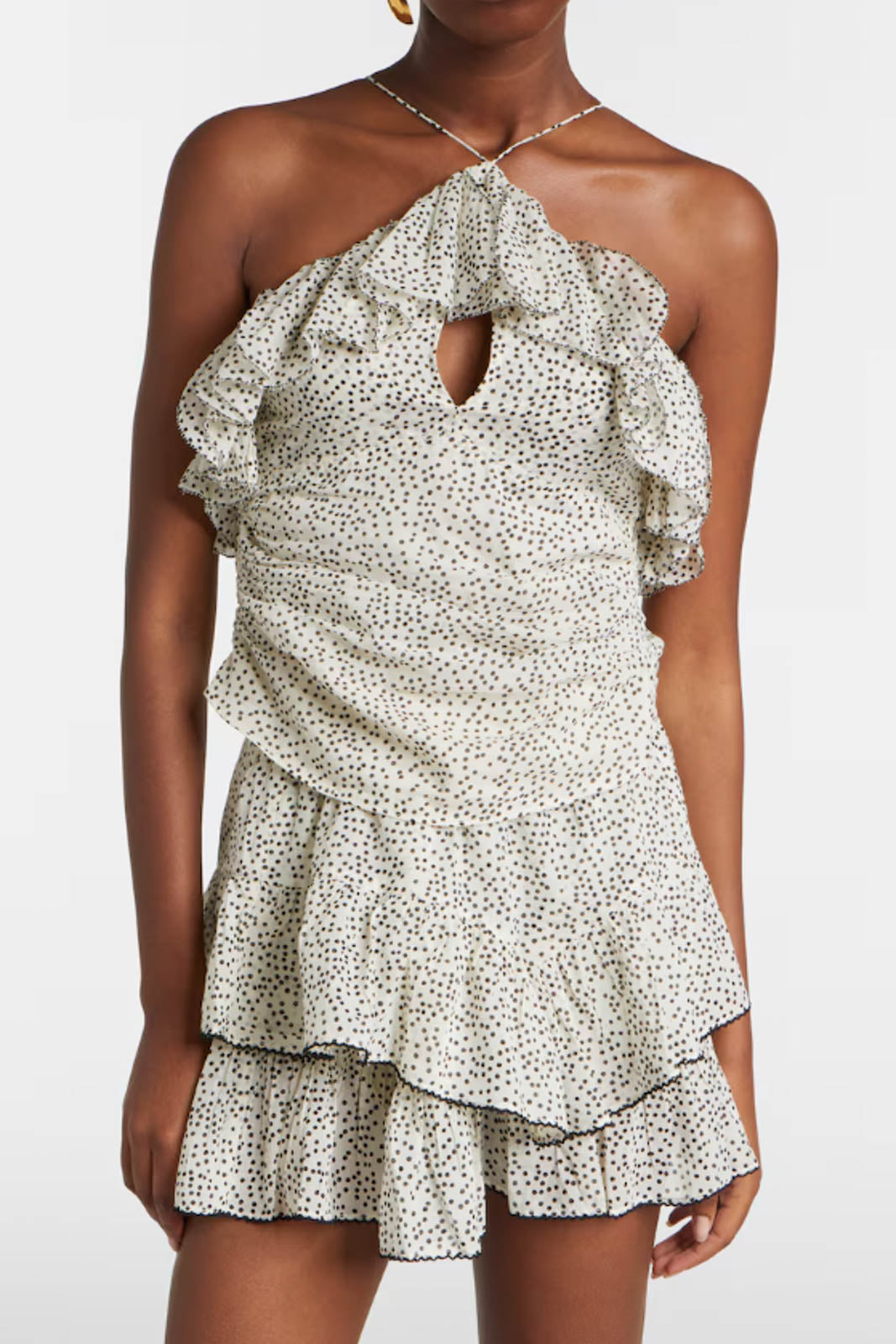 Top Djimia in Ecru/Black