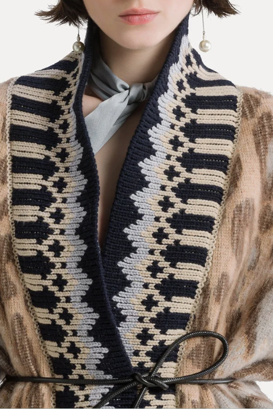Forte Forte, Cardigan The Brit Leopard in Gold