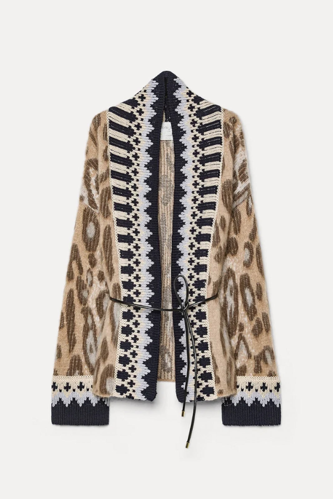 Forte Forte, Cardigan The Brit Leopard in Gold