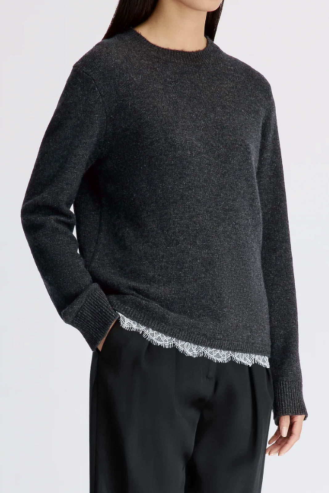 Loulou de Saison, Pullover Arvo in Charcoal/Ivory