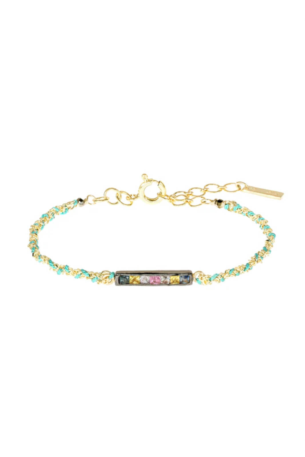 Marie Laure Chamorel, Armband aus Sterling Silver in Gold/Turquoise