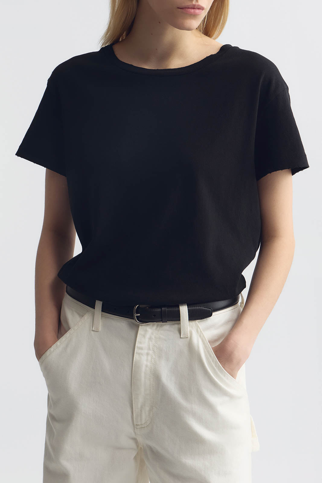 Nili Lotan, T-Shirt Brady in Washed Black