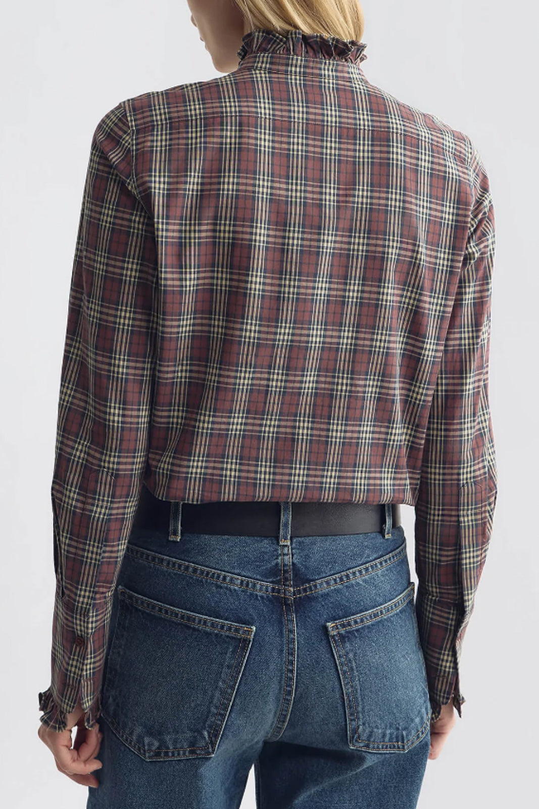 Nili Lotan, Elio Blouse in Rustic Check
