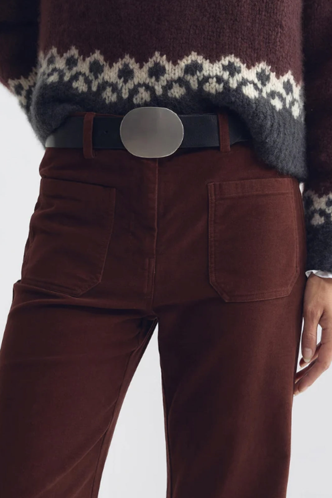Nili Lotan, Florence Pants in Cabernet
