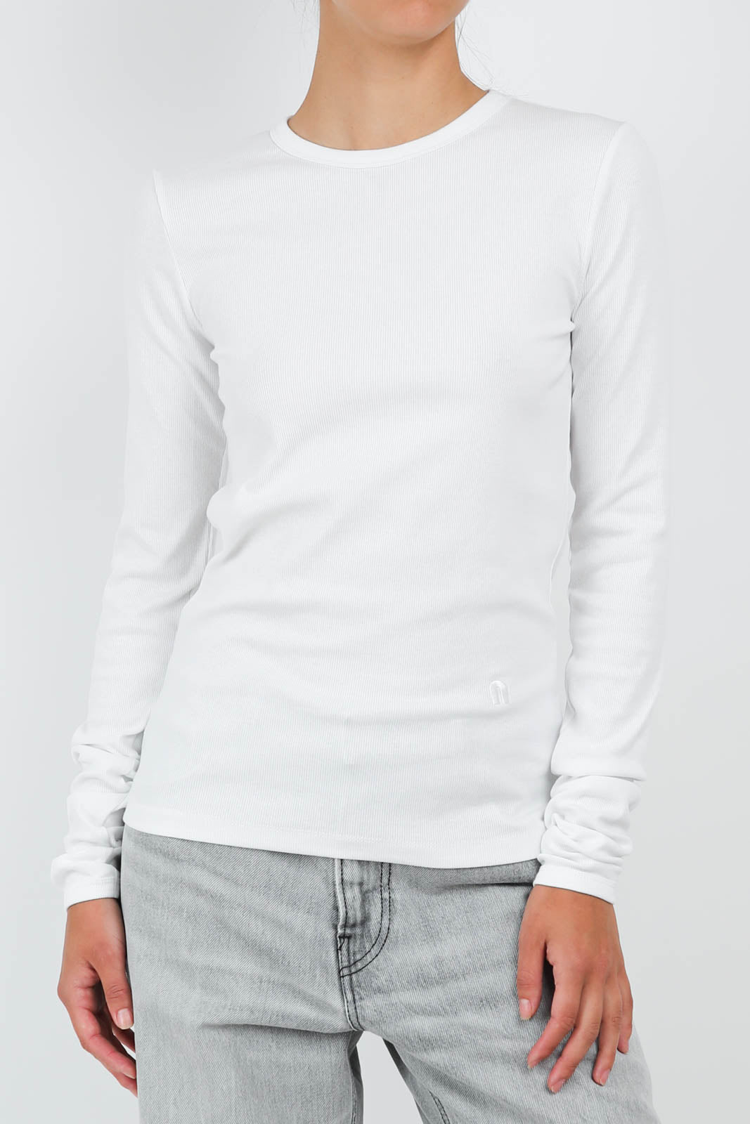Langarm-Shirt Mor in Weiss