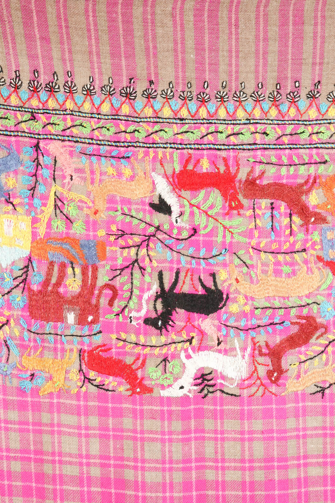 Schal Pashmina 2 in Purple Animals