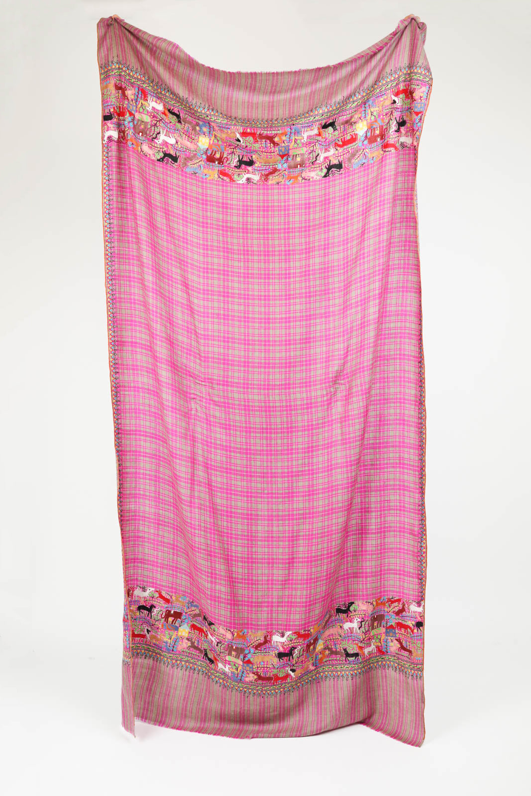 Schal Pashmina 2 in Purple Animals