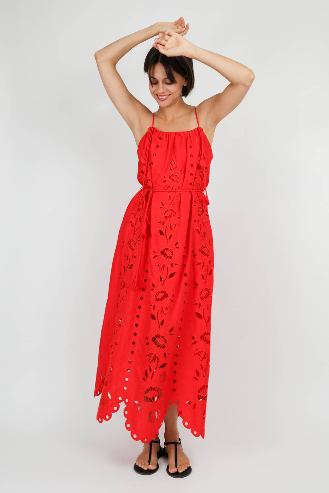 Kleid Richelieu in Rot