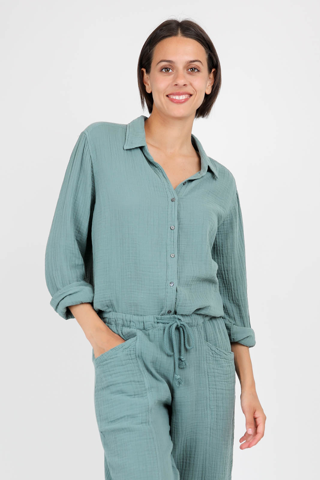 Bluse Scout in Dusty Sage