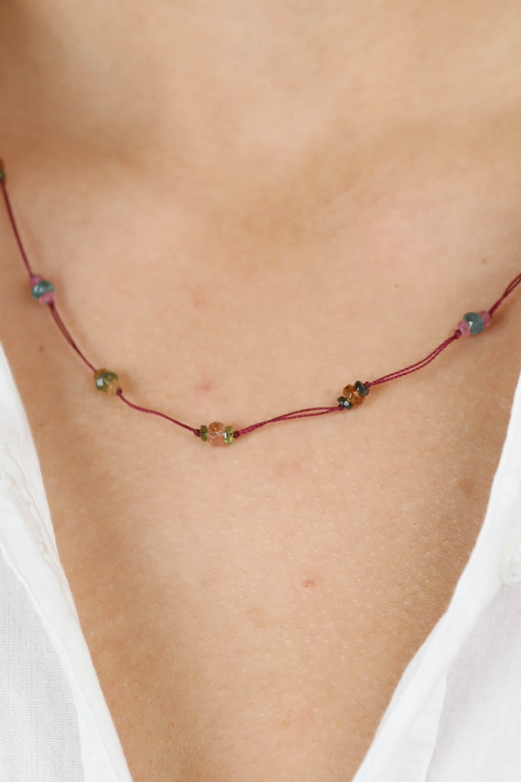 Armband / Halskette Loopy in Blue Tourmaline