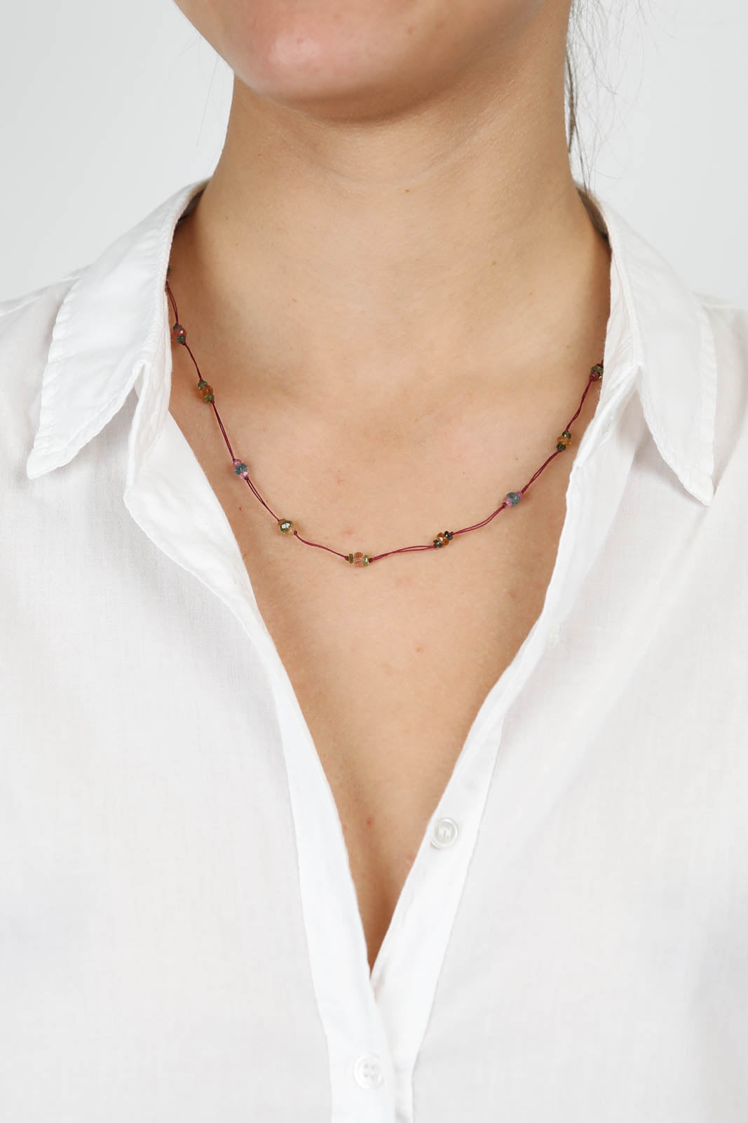 Armband / Halskette Loopy in Blue Tourmaline
