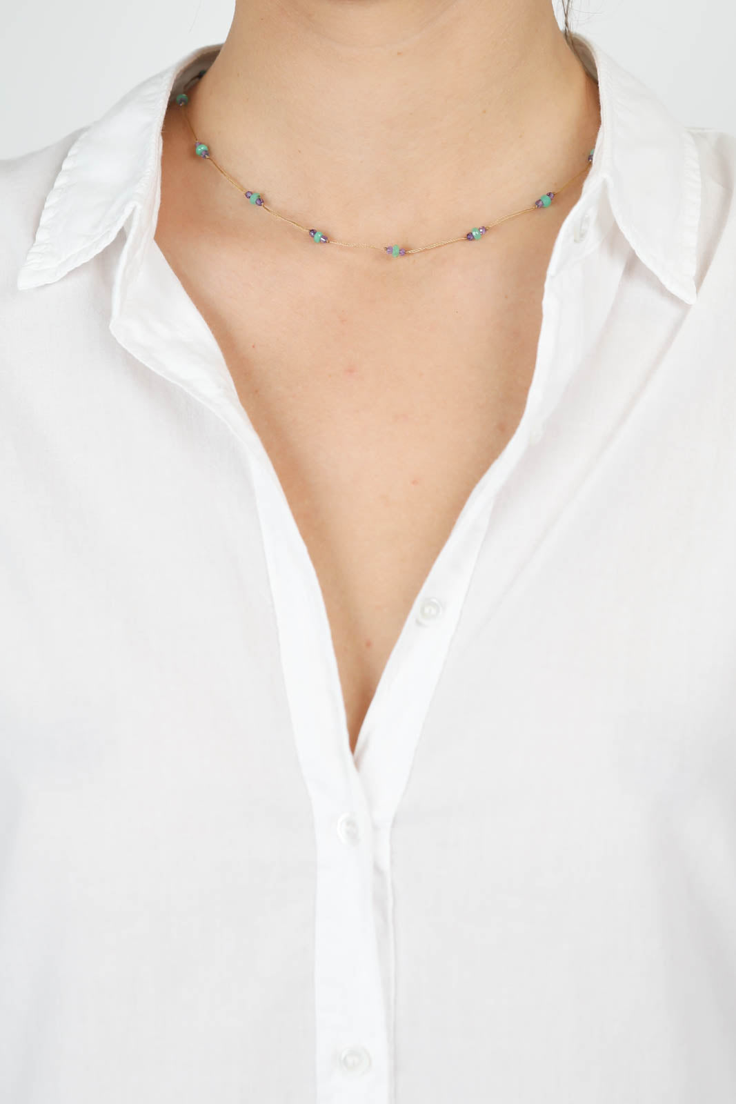 Armband / Halskette Loopy Duo in Chryso Purple Z