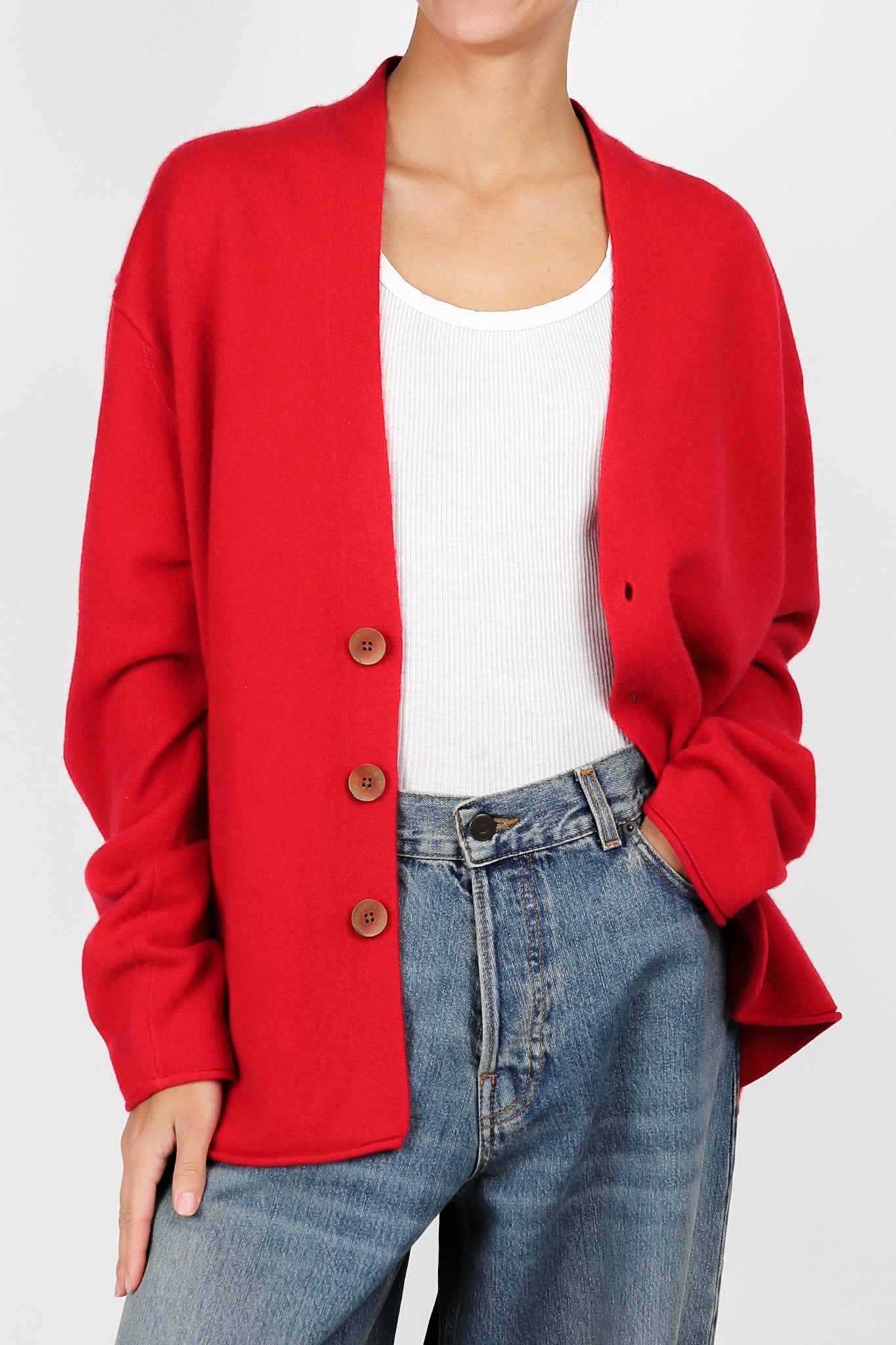 Cardigan Everywear in True Red