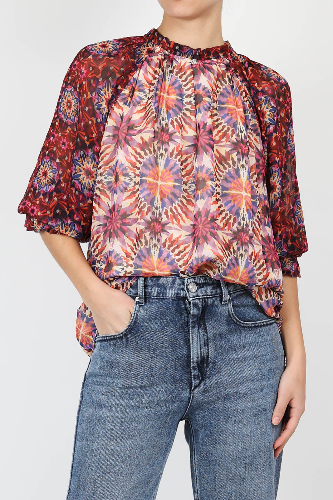 Bluse Lena in Fractal Red