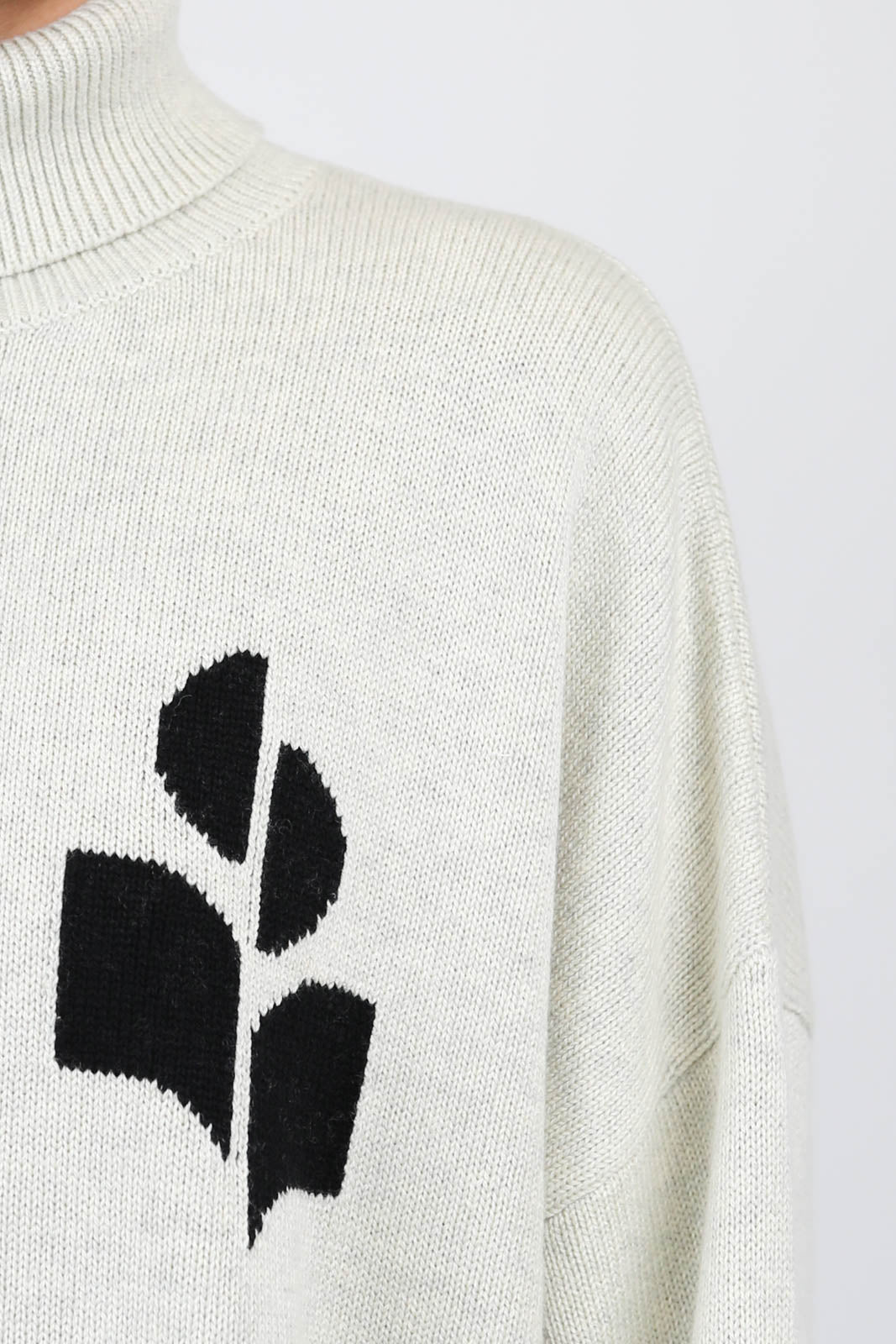 Pullover Nash mit Rollkragen in Light Grey