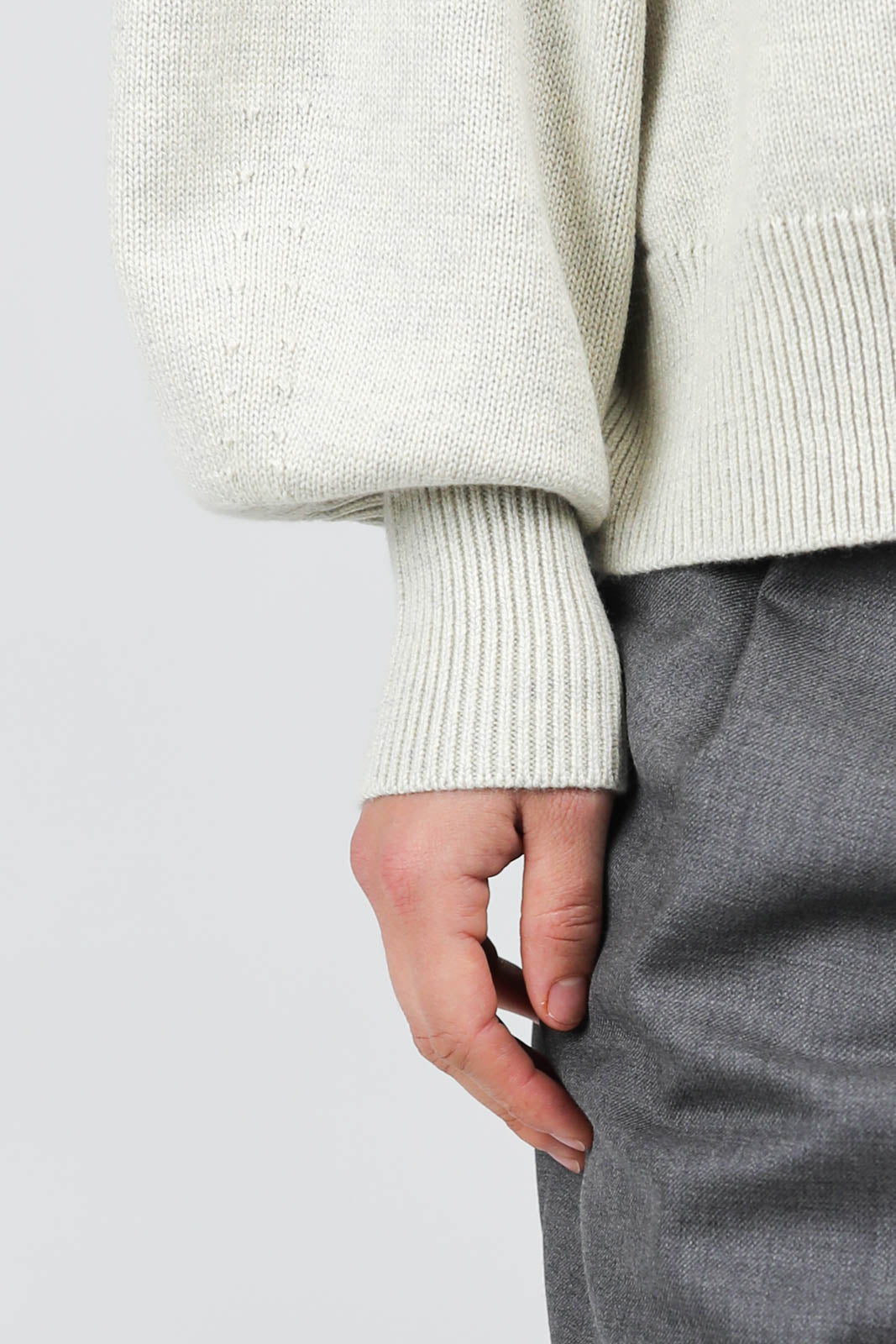 Pullover Nash mit Rollkragen in Light Grey
