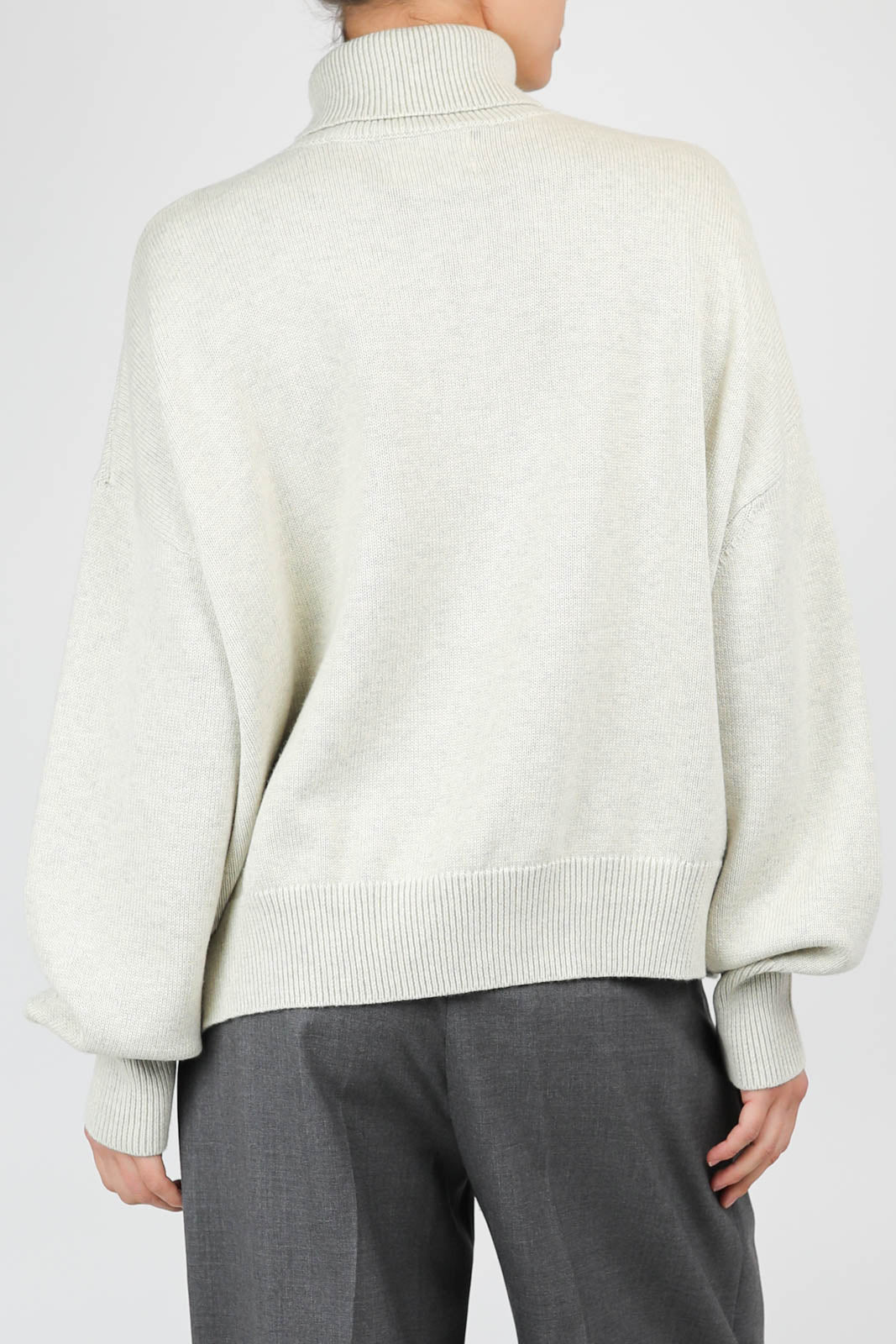 Pullover Nash mit Rollkragen in Light Grey