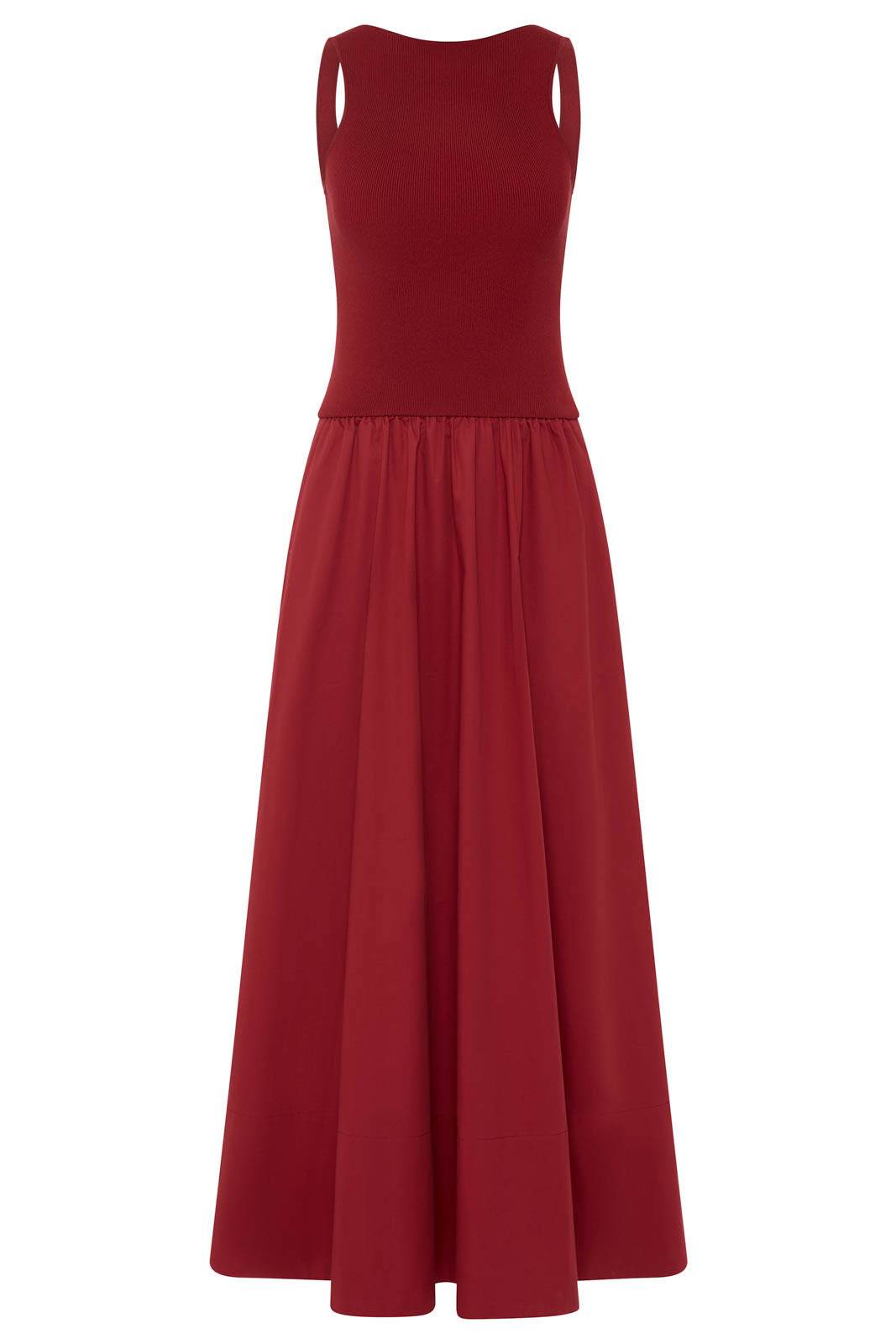 Kleid Bateau in Berry