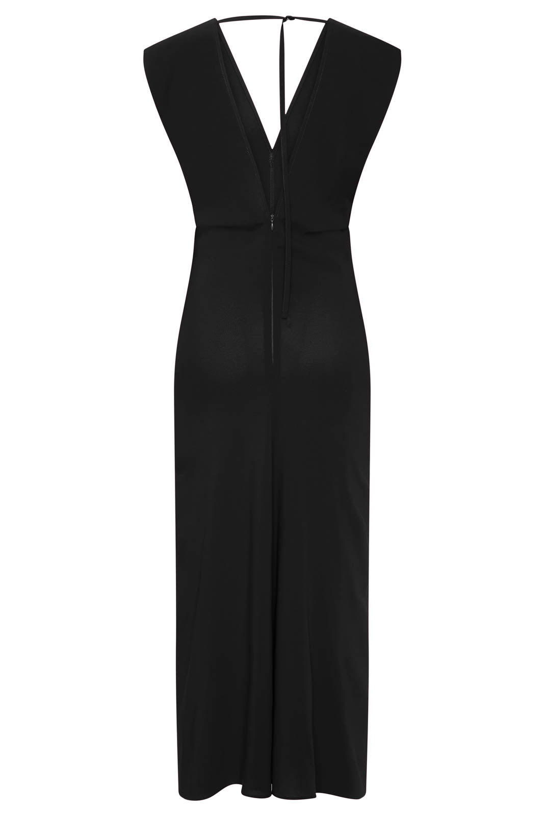 Kleid Plunge Drape in Schwarz