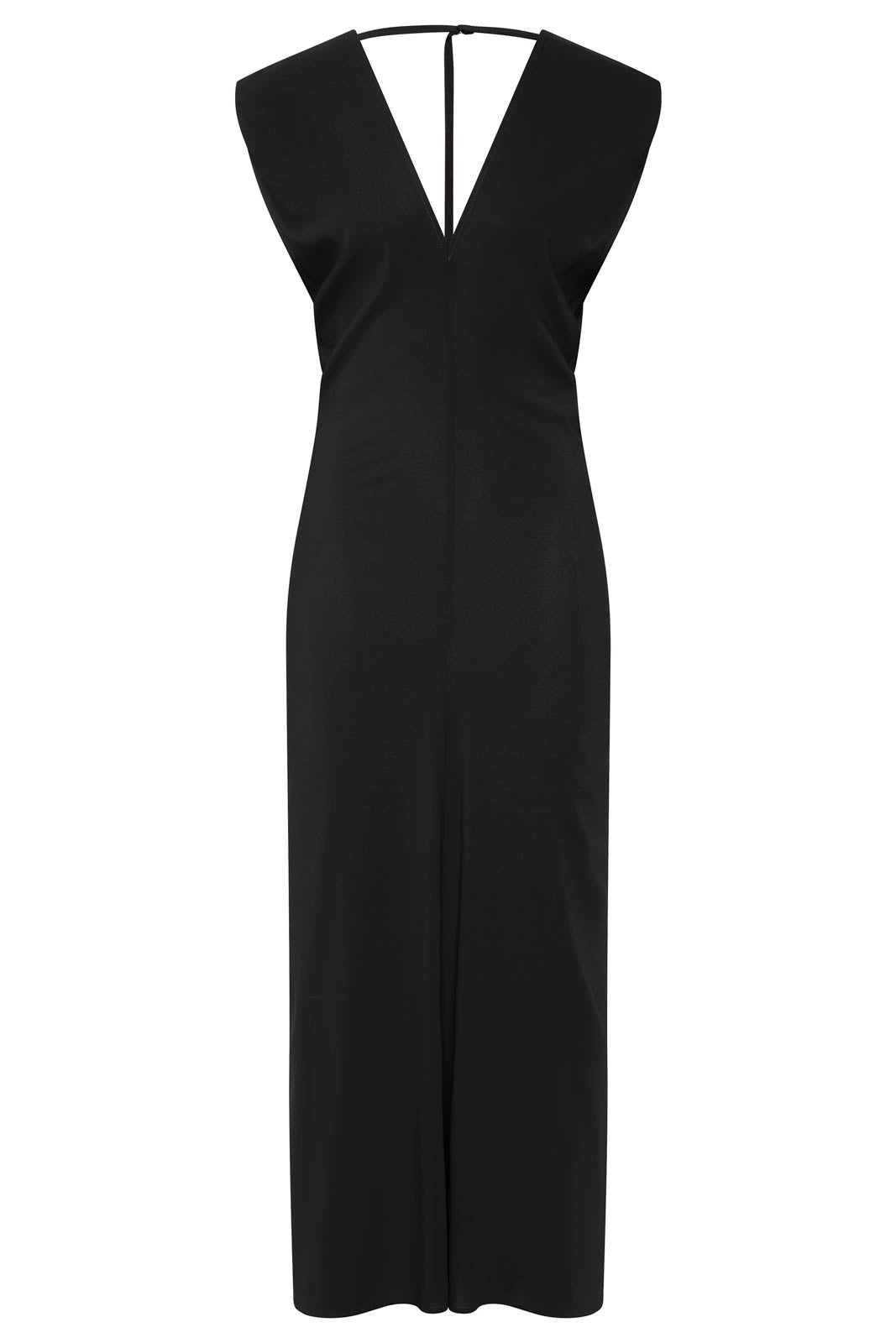 Kleid Plunge Drape in Schwarz