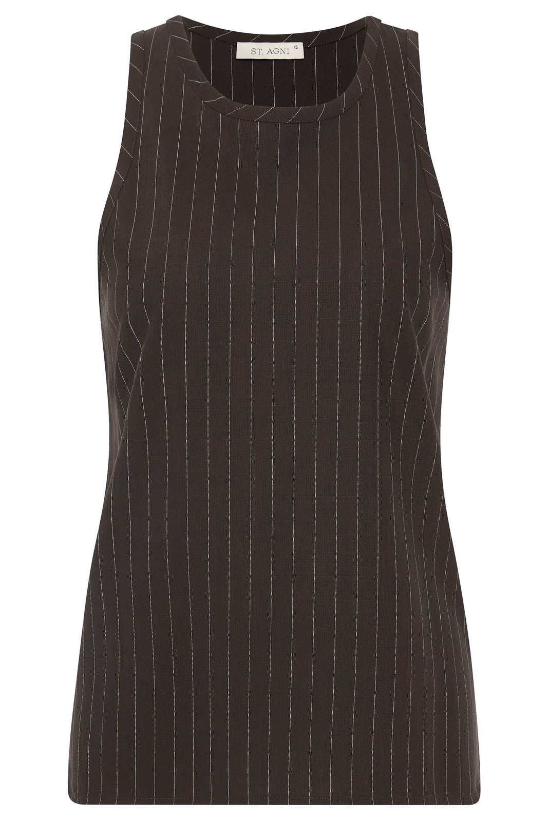 Tank Top Pinstripe in Mahogany Stripe