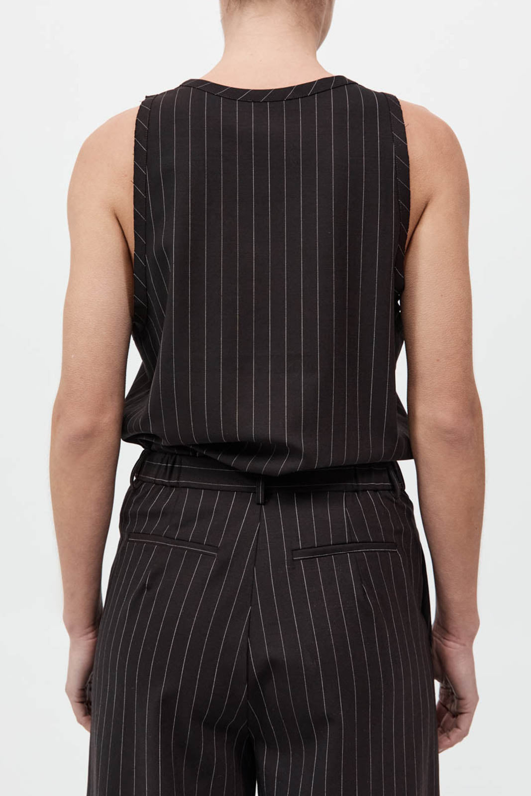Tank Top Pinstripe in Mahogany Stripe