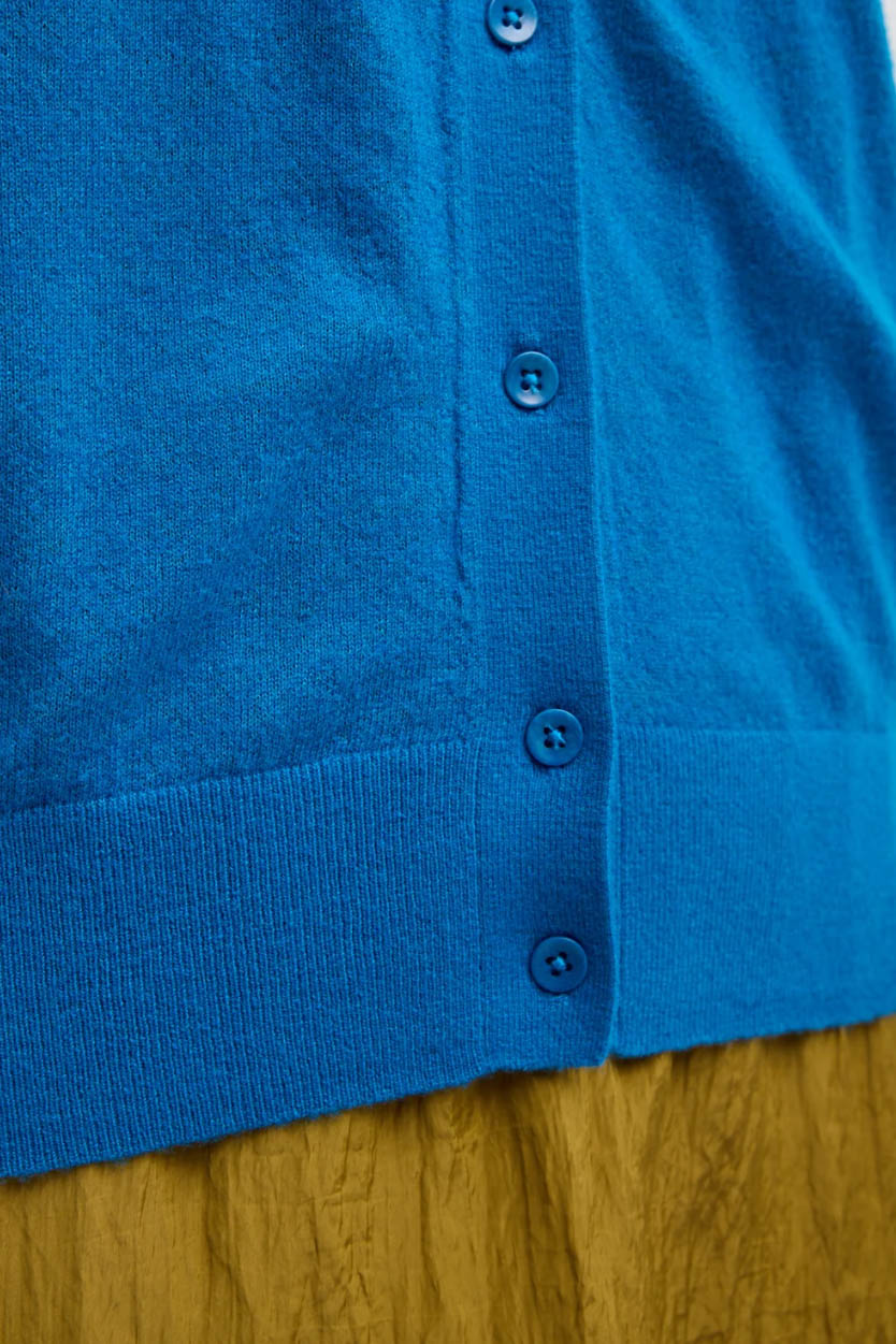 Tibi, Cardigan Shrunken in Bright Blue