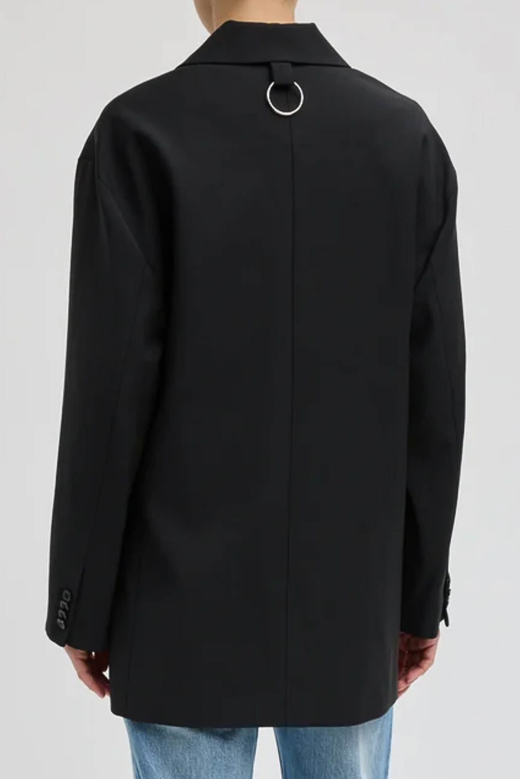 Tibi, Blazer Liam Tropical Wool in Schwarz