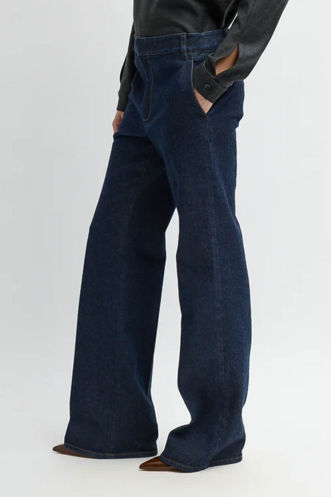 Tibi, Jeans Pat in Dark Denim