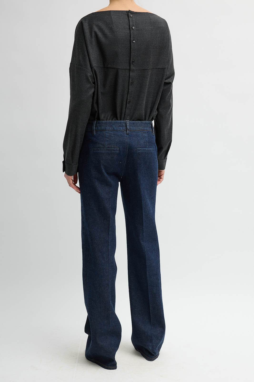 Tibi, Jeans Pat in Dark Denim