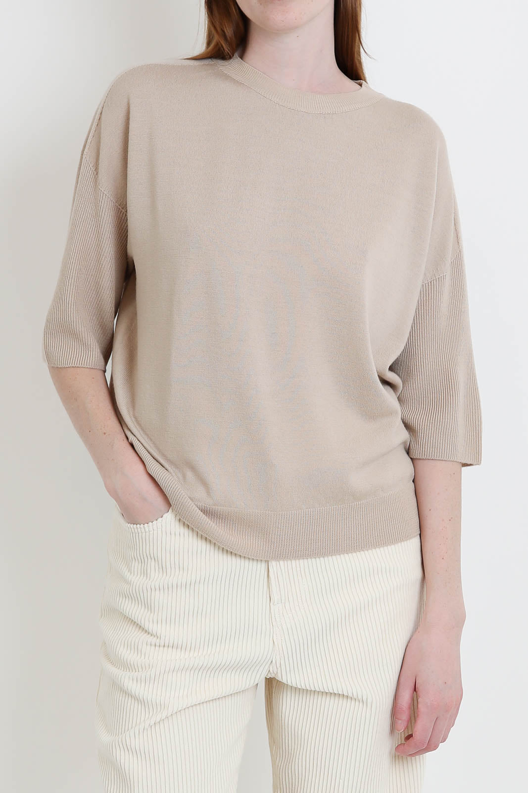 Pomandere, Pullover aus Wolle in Sand