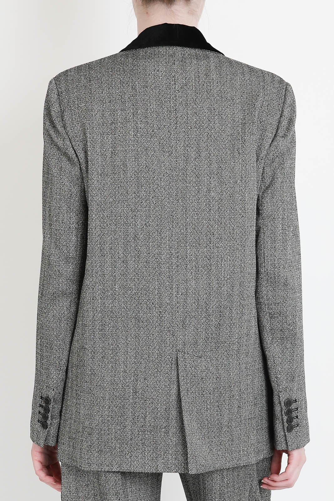 Forte-Forte, Blazer Velvet Collar in Nero