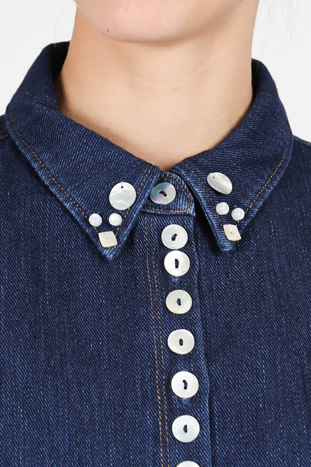 Bluse Calvary in Indigo