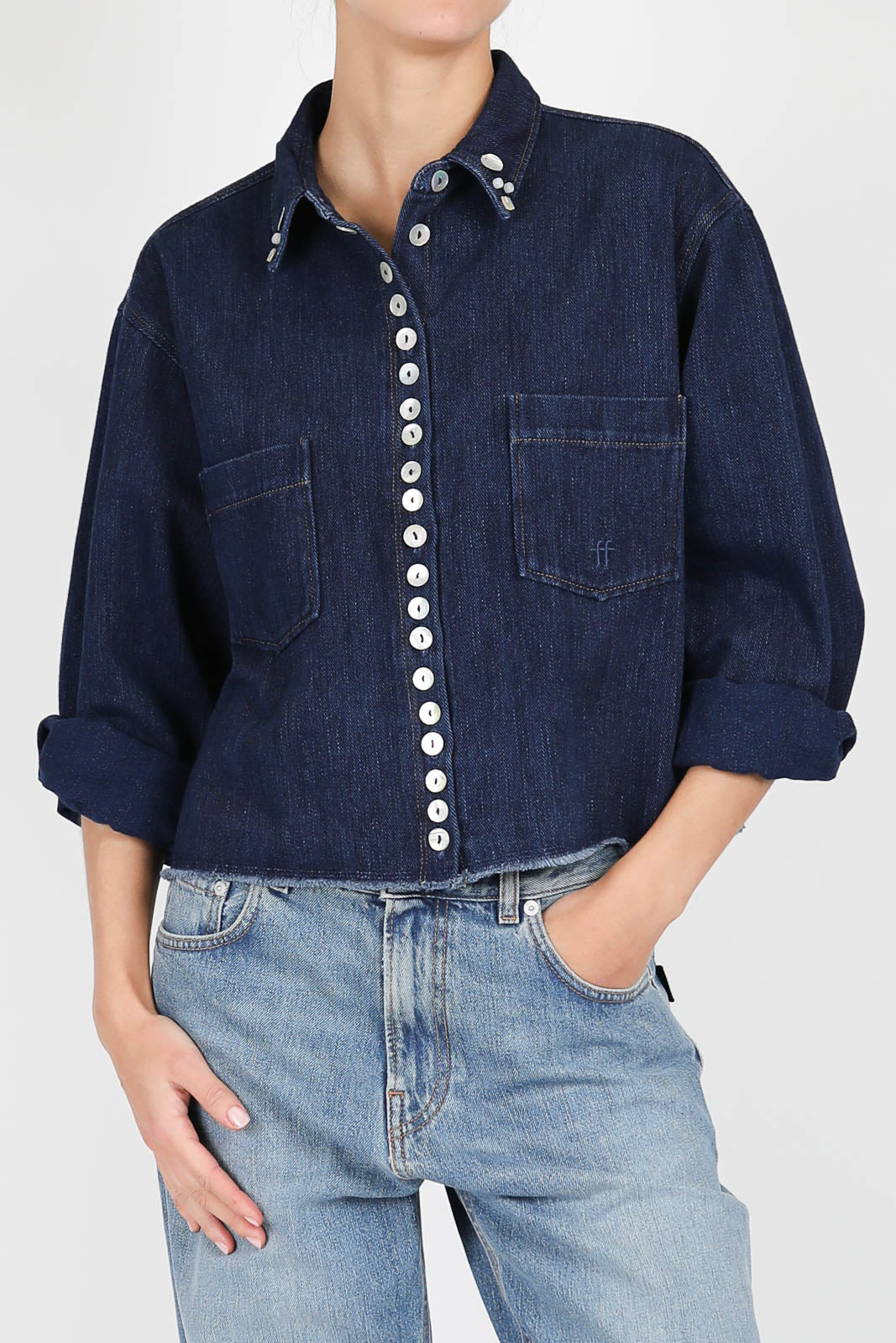 Bluse Calvary in Indigo