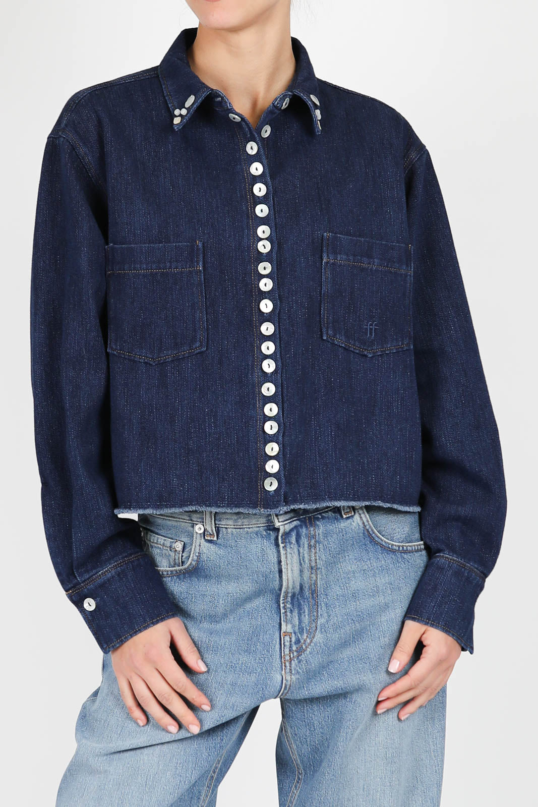 Bluse Calvary in Indigo