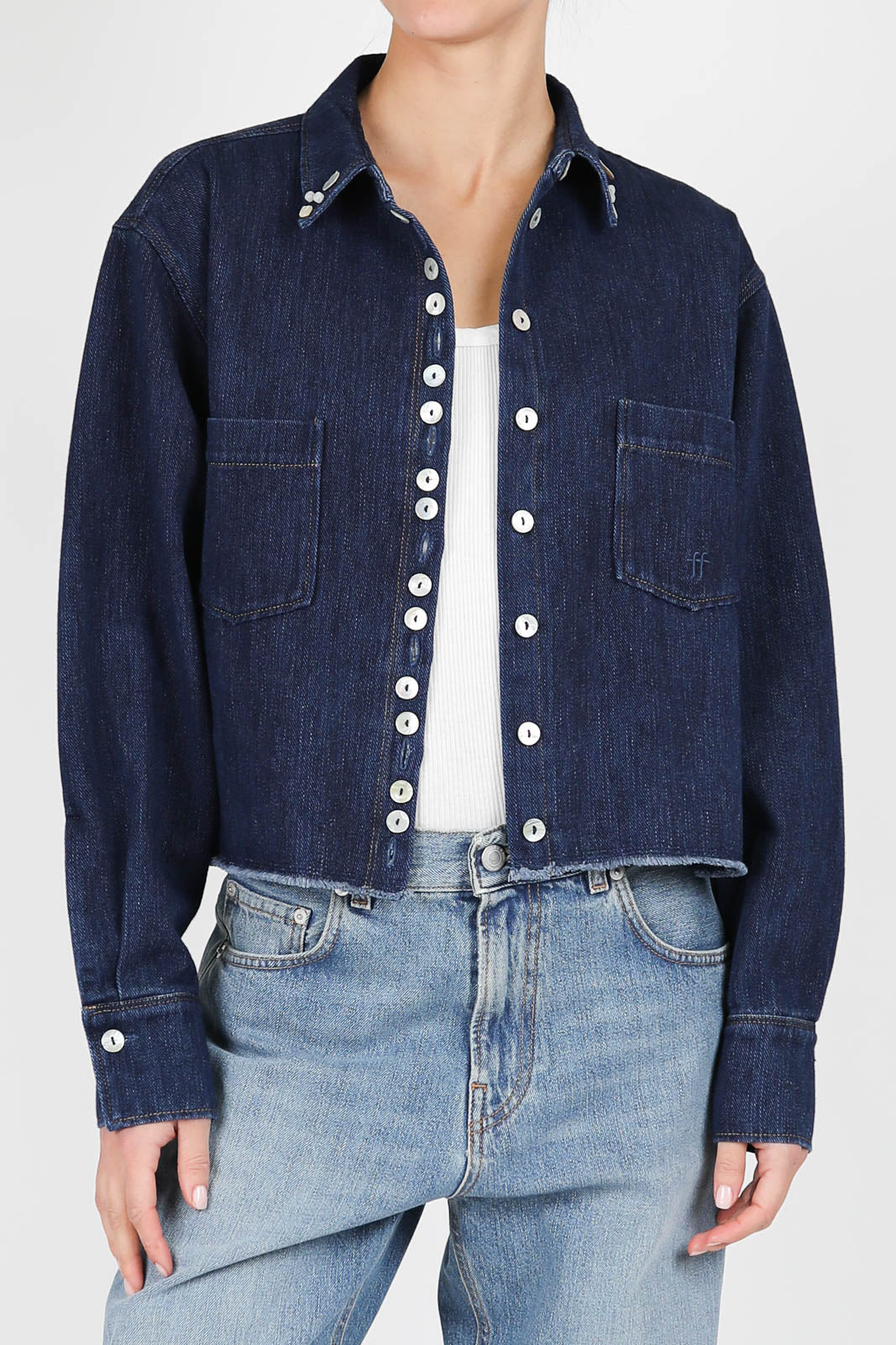 Bluse Calvary in Indigo